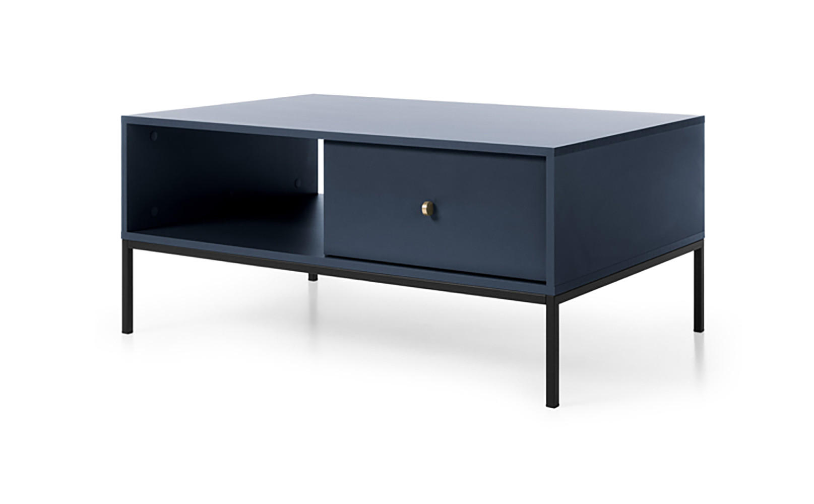 COUCHTISCH Mono marineblau / schwarz 103,5 / 68 / 46cm - Blau/Schwarz, Holz/Holzwerkstoff (68/103.5/46cm) - Feldmann-Wohnen