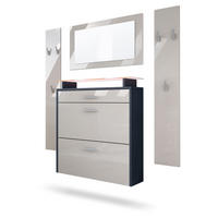 GARDEROBE Malea Fronten in Sandgrau Hochglanz - Sandfarben, Holzwerkstoff (180/180/23cm) - Vladon