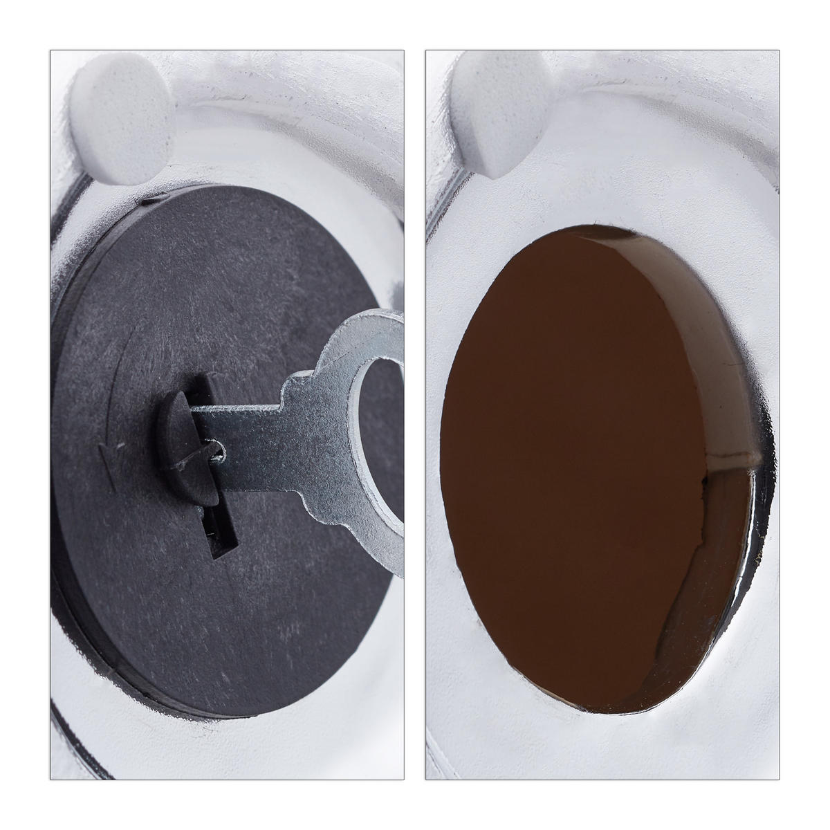 ANANÁSOVÁ sporenka - strieborná, textil/keramika (9/16/9cm) - Relaxdays