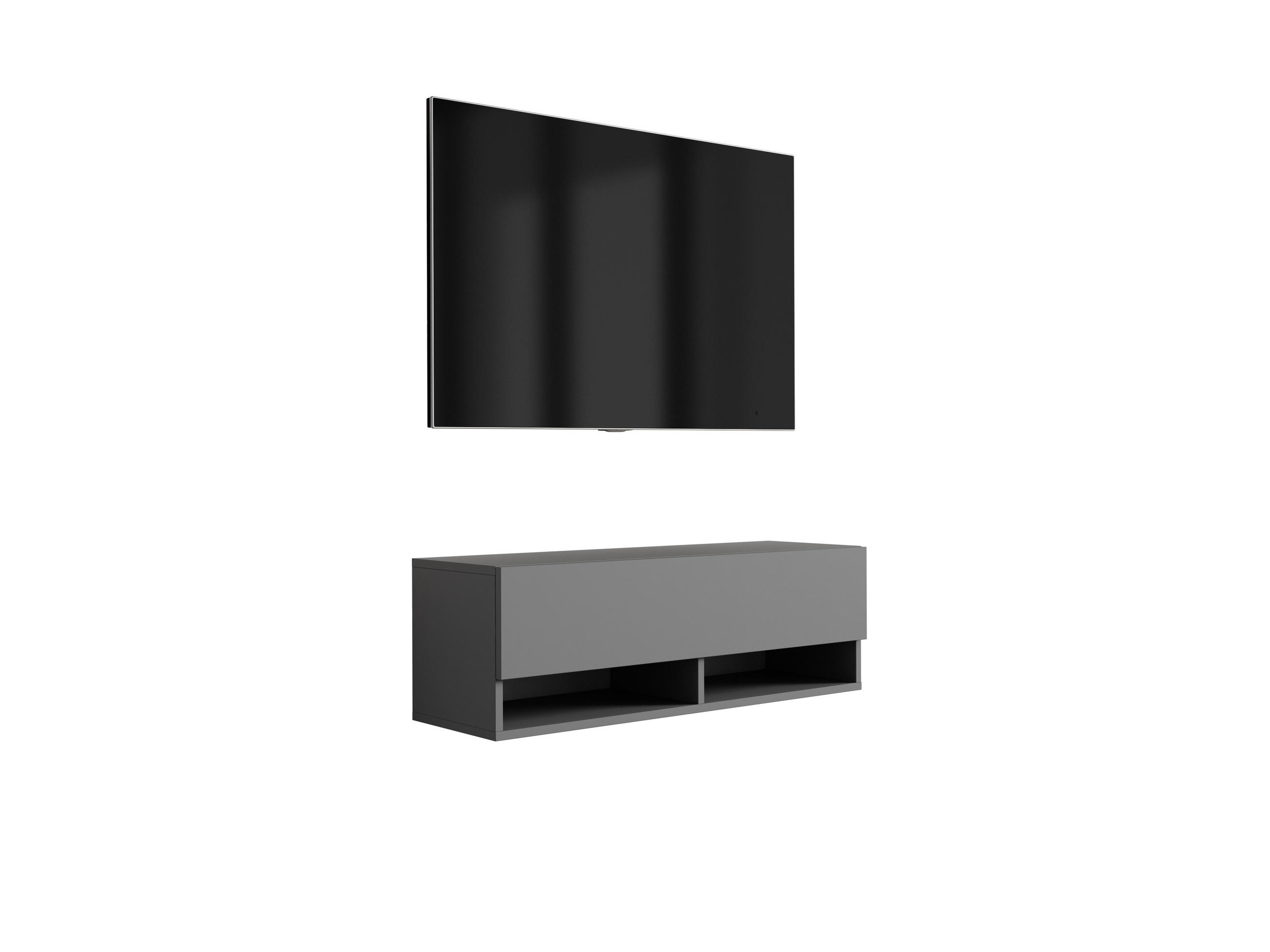 TV-LOWBOARD 100 cm Anthrazit, 100 × 32 × 34 cm - Grau, Holzwerkstoff (100/33.6/32cm) - 3XE LIVING
