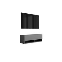TV-LOWBOARD 100 cm Anthrazit, 100 × 32 × 34 cm - Grau, Holzwerkstoff (100/33.6/32cm) - 3XE LIVING