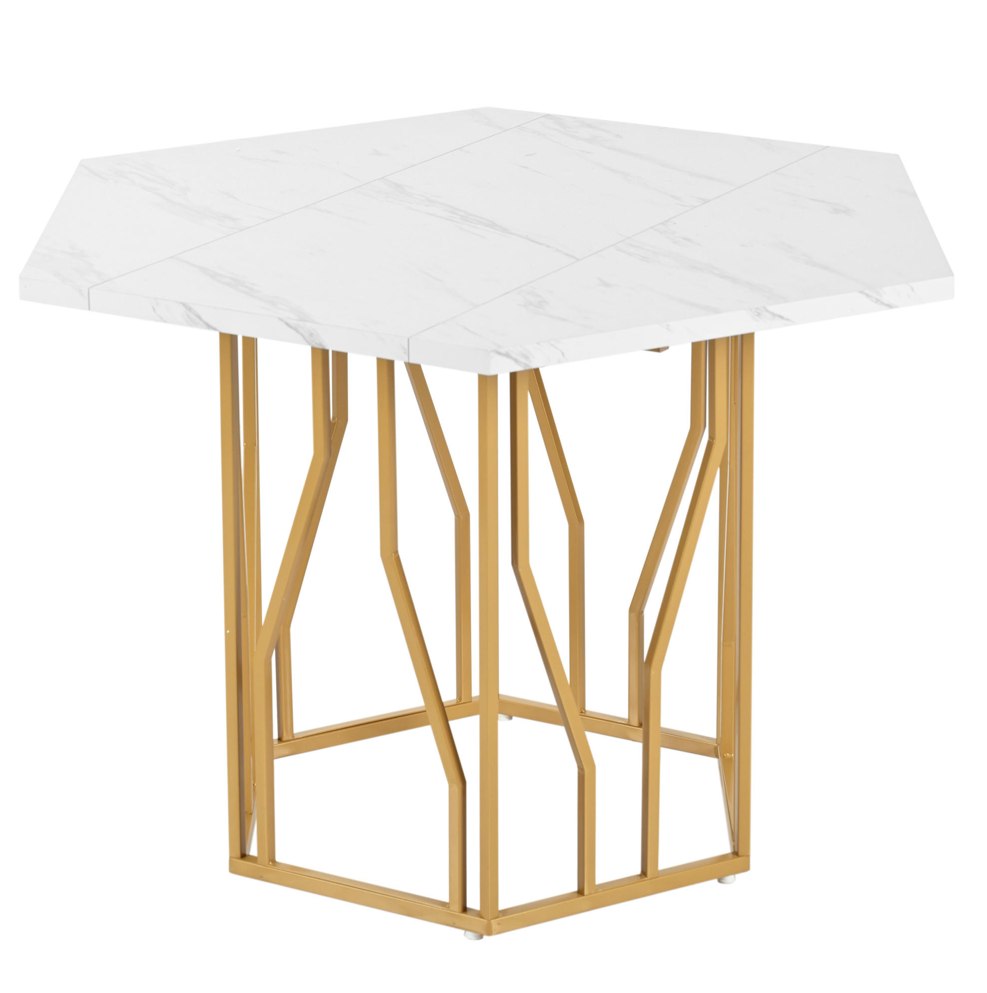 Okmyhome Esstisch Weiß 115.5x75x100 cm