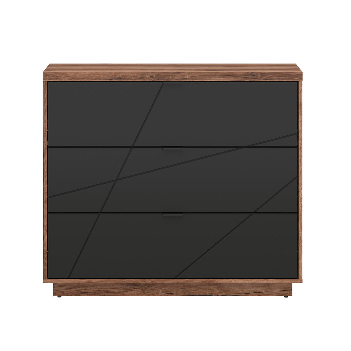 KOMMODE Sven Weiß und Holz - Weiß, Holzwerkstoff (106/93/42cm) - Petits-meubles