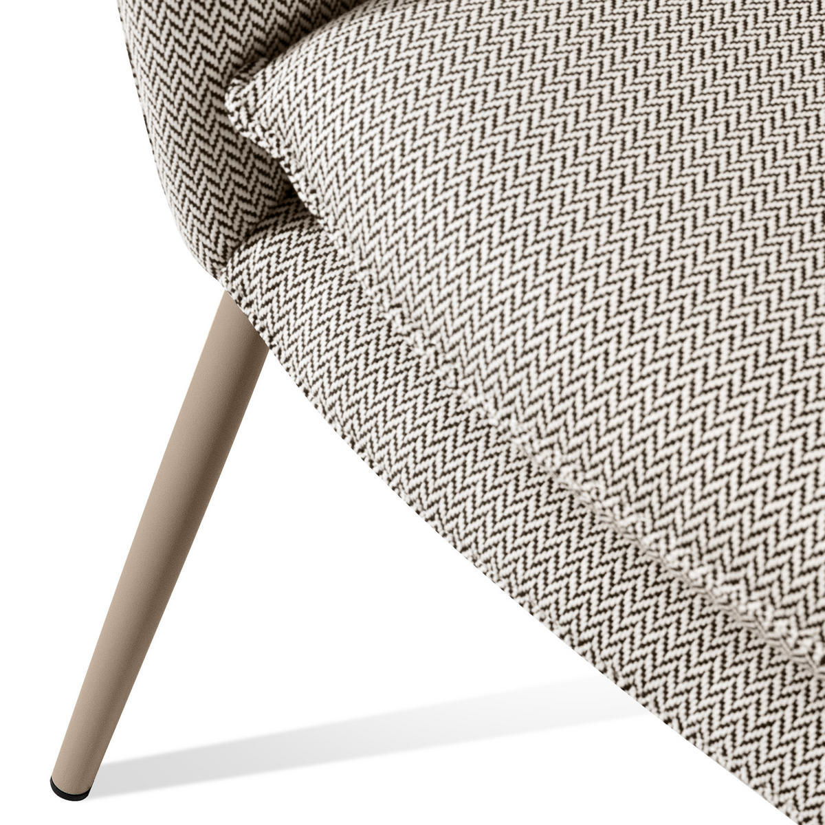 GARTENSOFA SOLIS Loungesofa, - Braun, Textil/Metall (118/76/66cm) - KONSIMO®