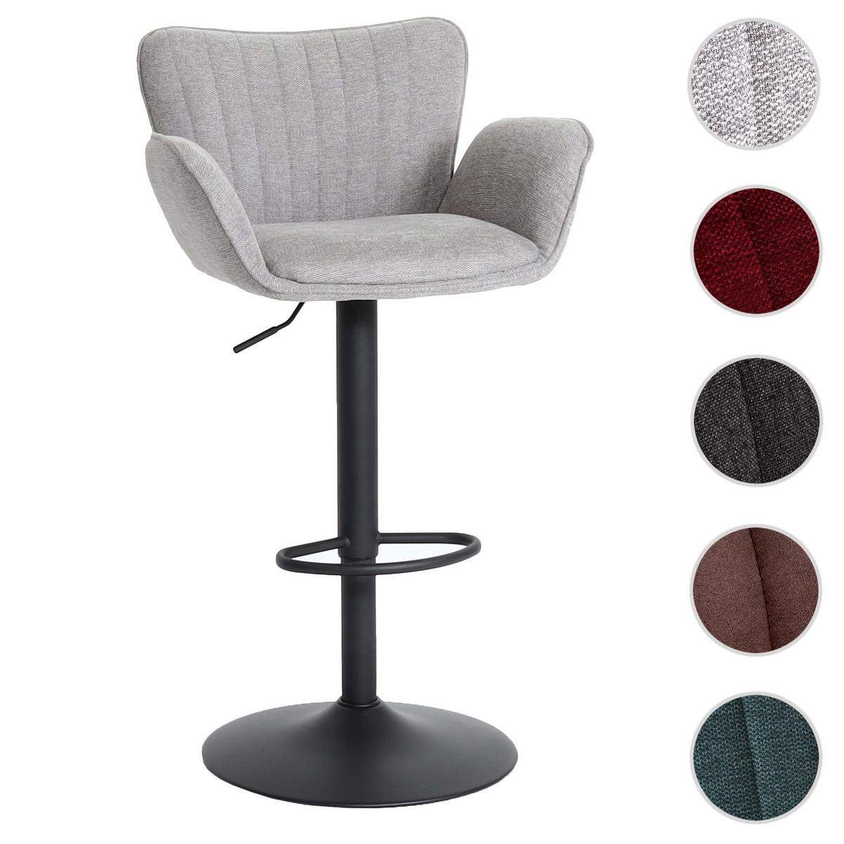 BARHOCKER Hellgrau - Hellgrau, Textil (50/110/45cm) - Jamb