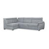 ECKSOFA Ravini Grau, mit Schlaffunktion und verstellbaren Kopfstützen, linke seite - Grau, Holzwerkstoff (253/156cm) - Bettso