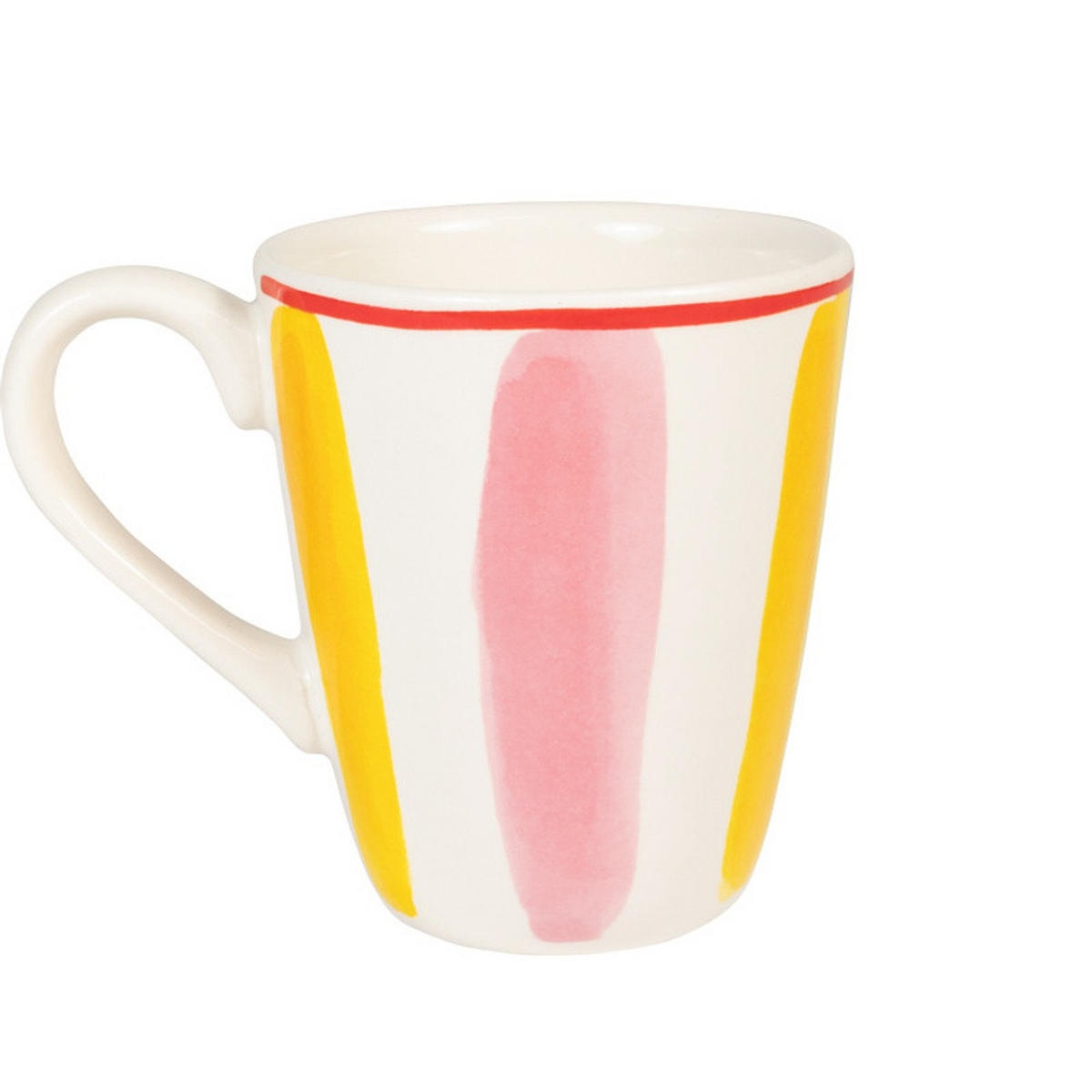 BECHER Streifen PY in Rosa - 350 ml - Multicolor, Keramik (0.35L) - Blond Amsterdam