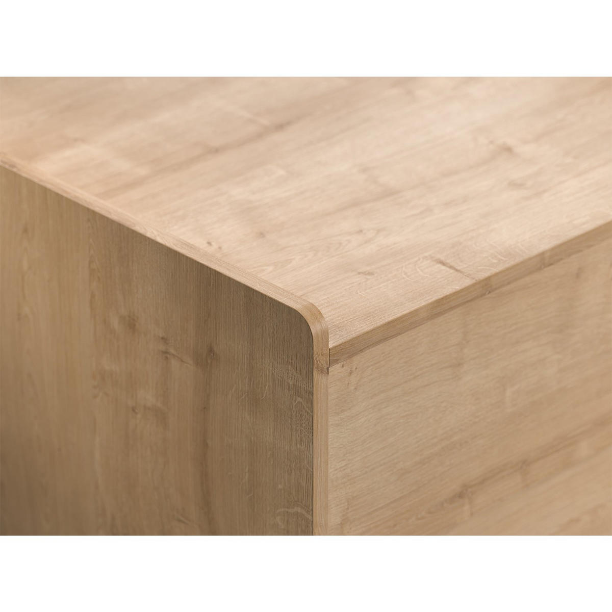 KOMMODE 3 Schubladen L100 cm - Vintage - Eichefarben, Holzwerkstoff (58.5/90/100cm) - Calicosy