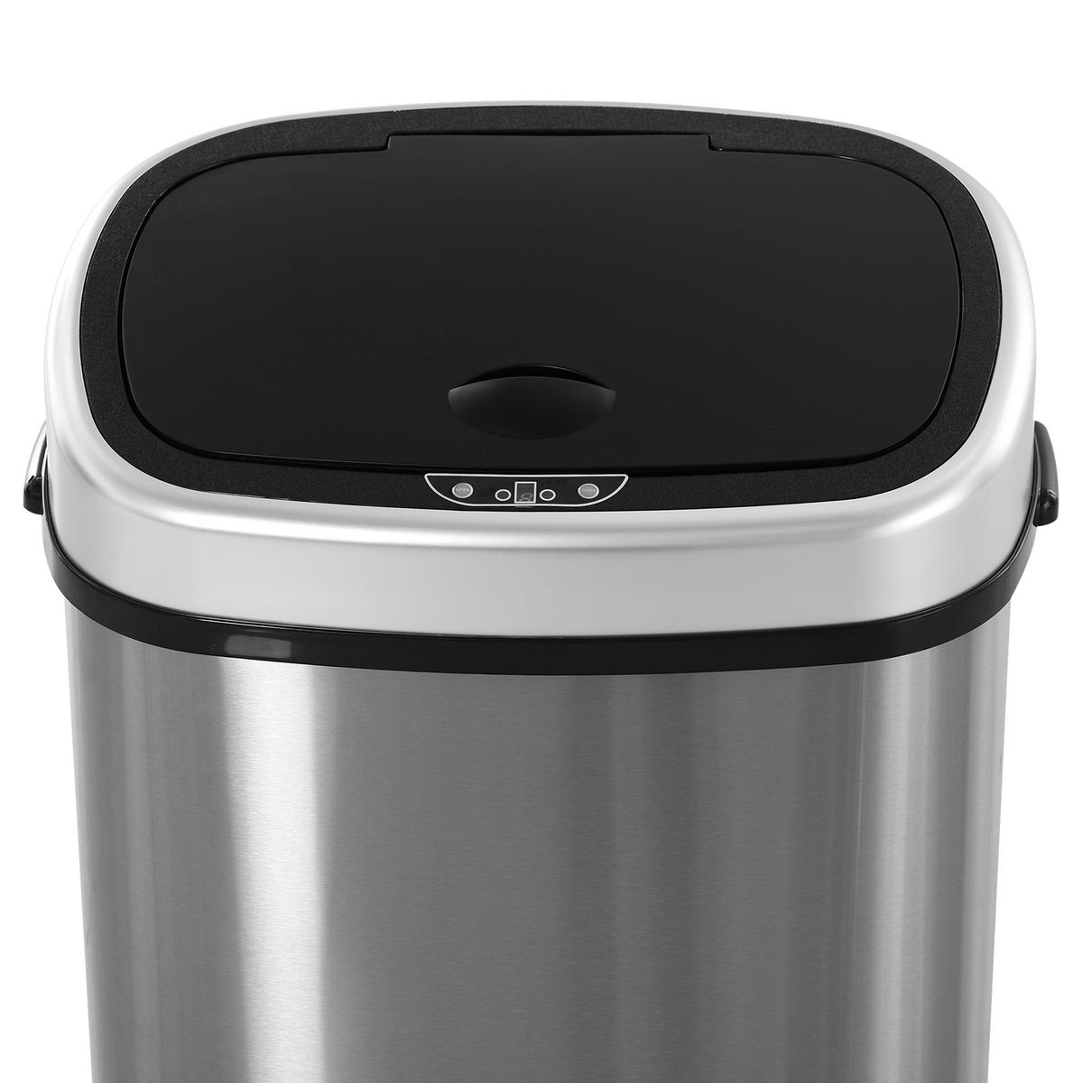 SENSOR Mülleimer, Edelstahl, ABS, Silber - Silberfarben, Metall (28.9/68/40.9cm) - HOMCOM