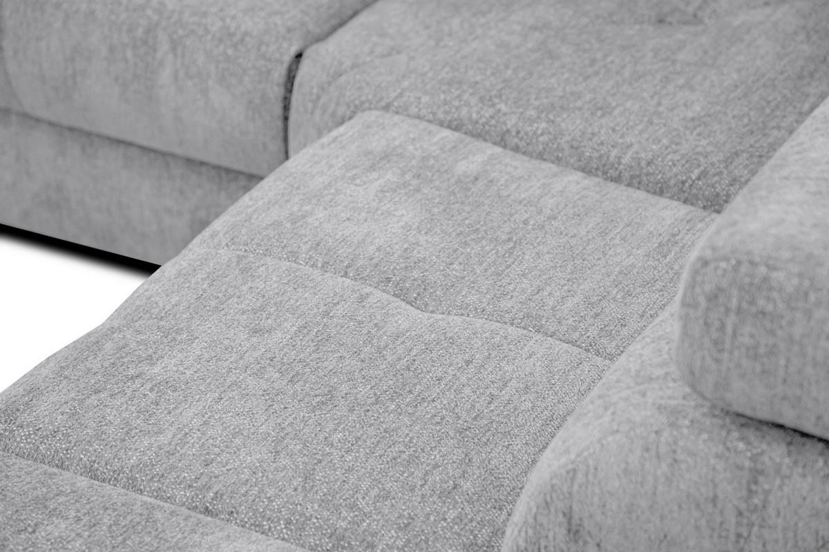 ECKSOFA CALVERA 5-Sitzer, hellgrau - Hellgrau, Holzwerkstoff/Textil (298/239cm) - Courtois Laville