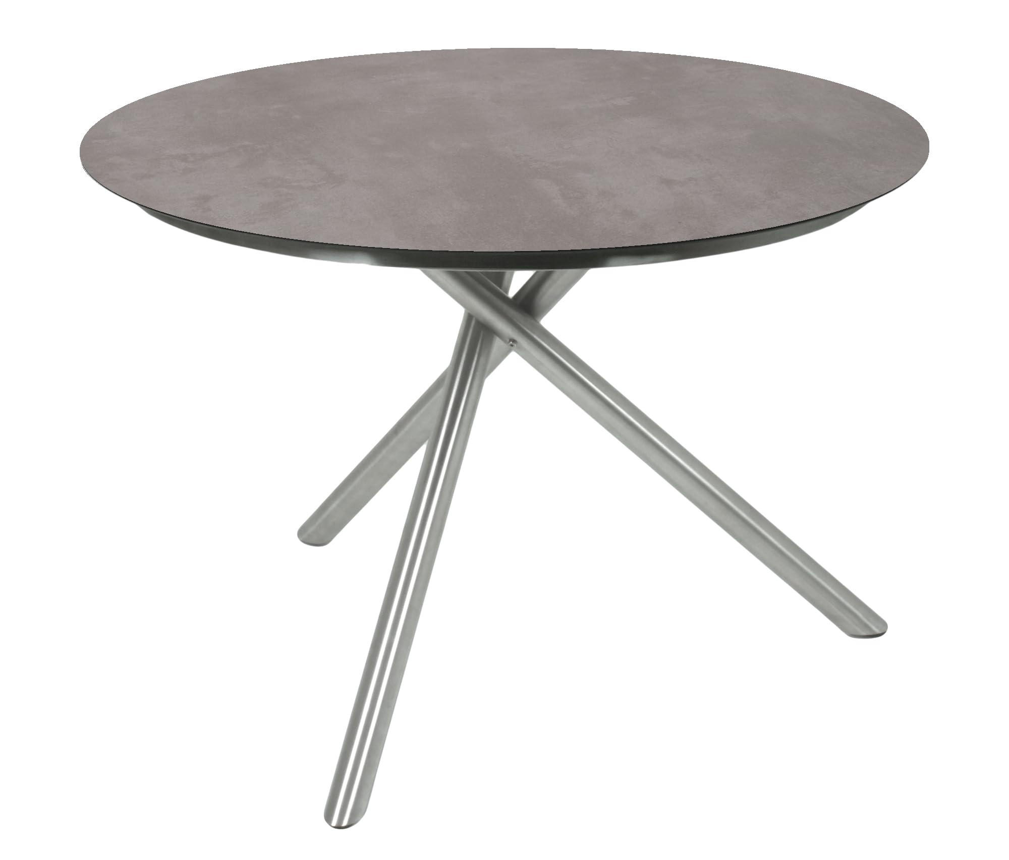 Deluke Gartentisch Grau 110x75x110 cm