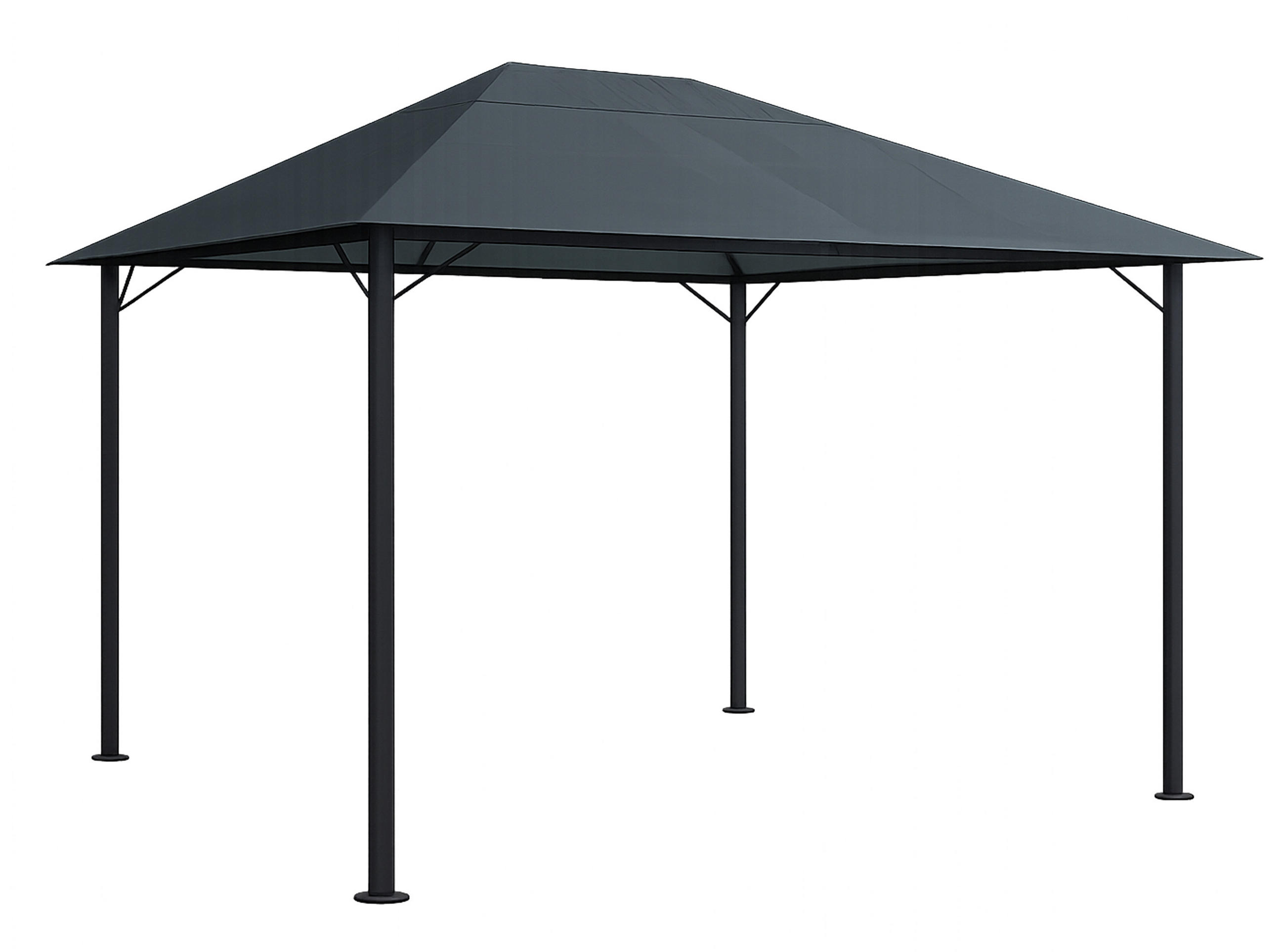 PAVILLON Nizza 3x4m Grau - Grau, Metall (300/263/400cm) - QUICK STAR