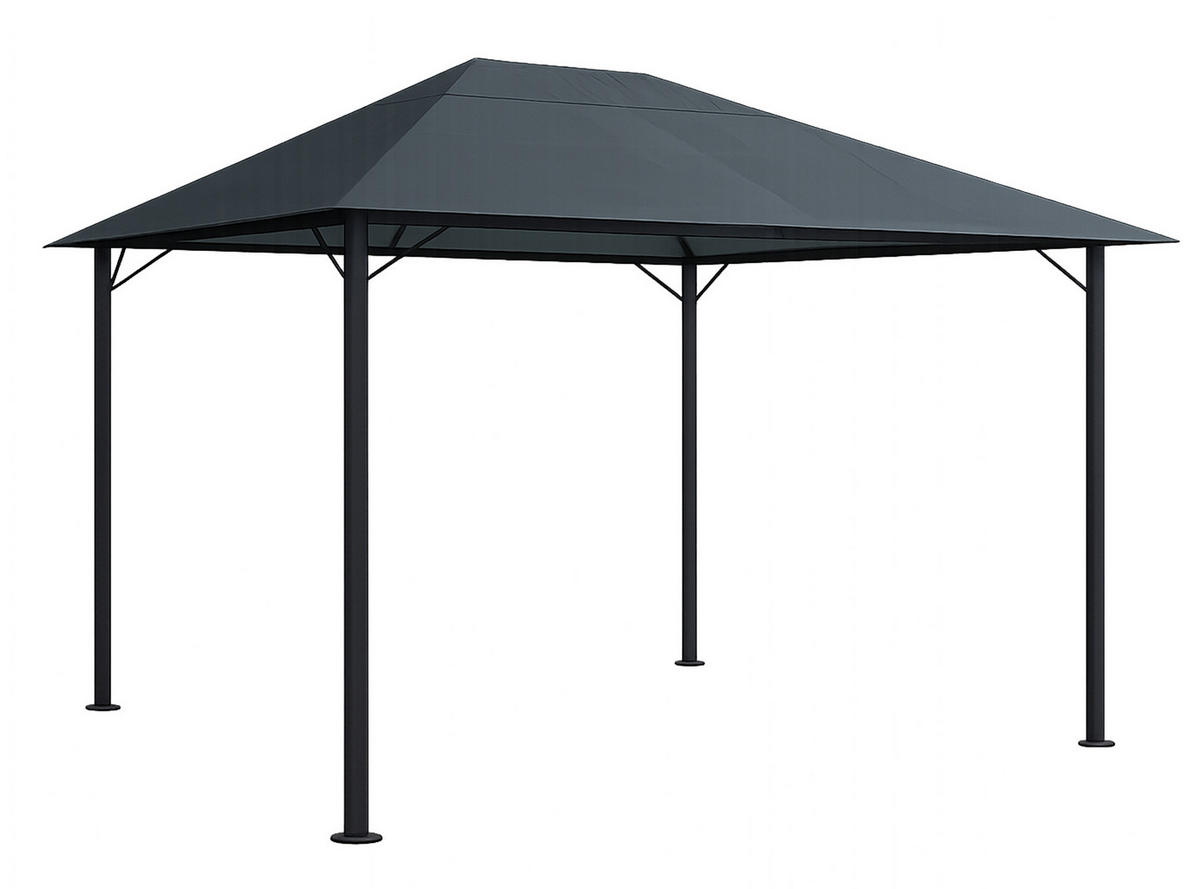 PAVILLON Nizza 3x4m Grau - Grau, Metall (300/263/400cm) - QUICK STAR