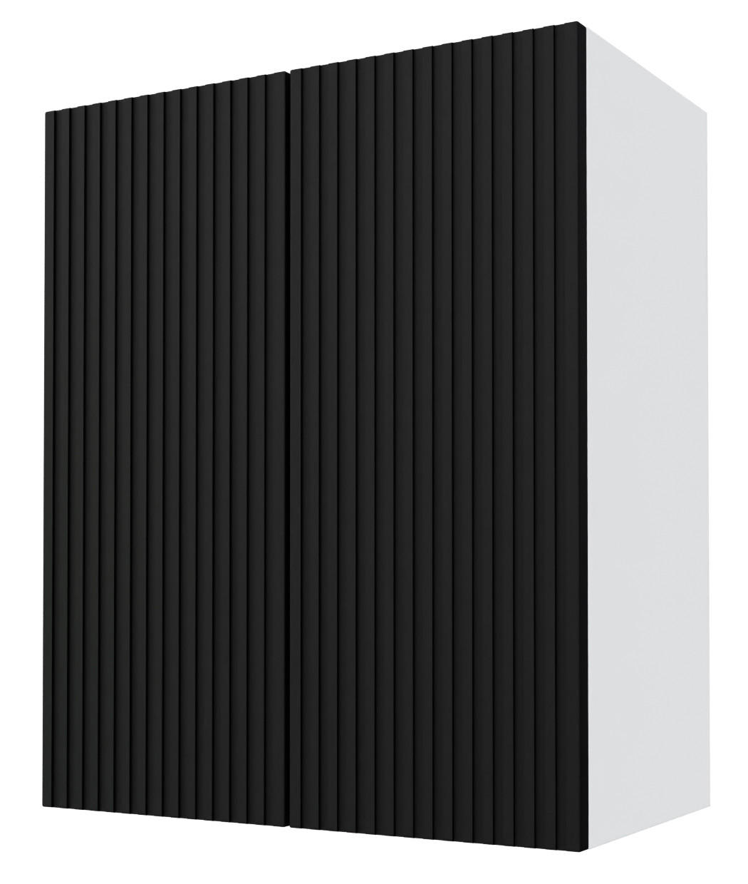 Feldmann-Wohnen Küchenhängeschrank Schwarz, Weiß 60x72x32.5 cm