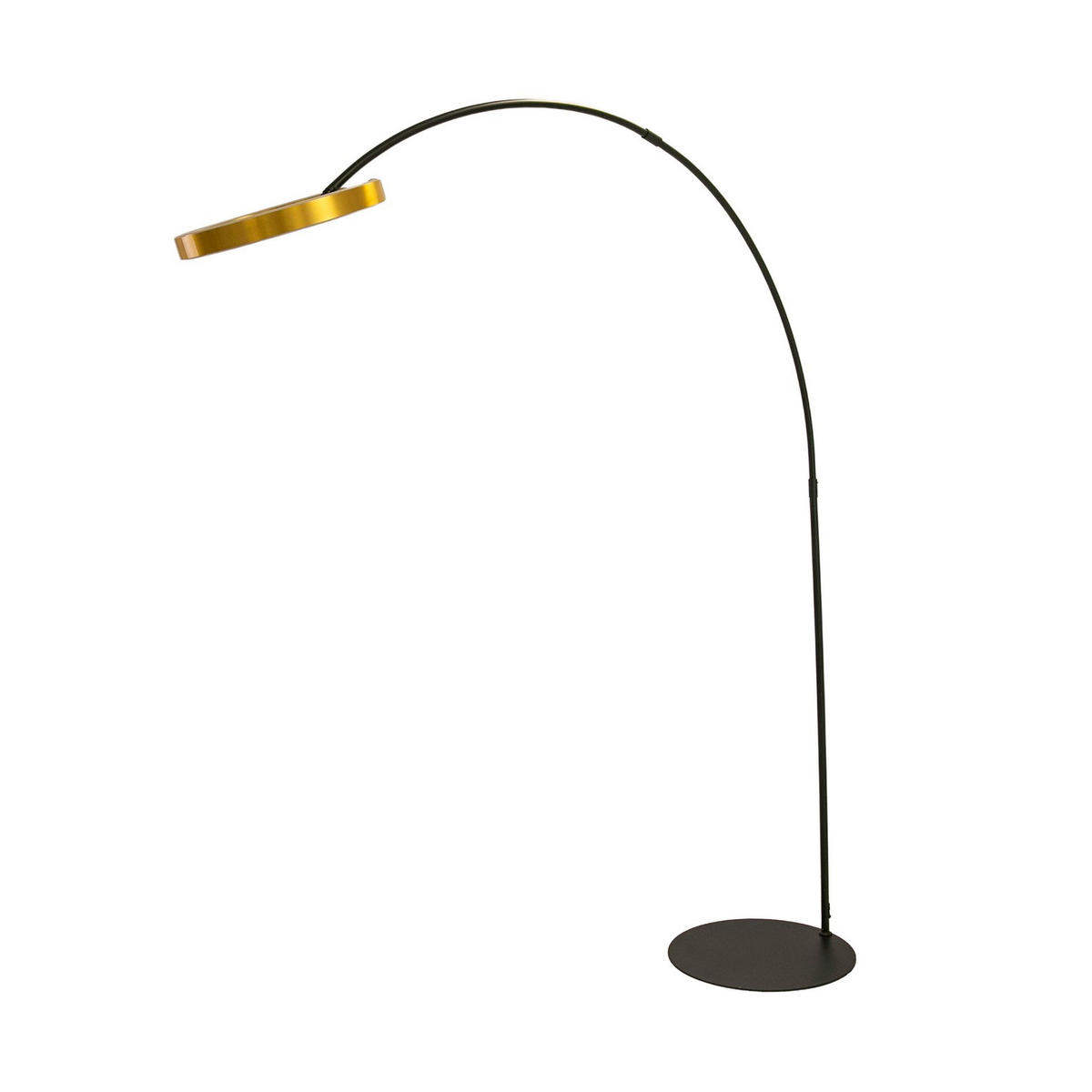 STELEUCHTE aus poliertem goldfarbenem Stahl und schwarzem Stahl 190/49/217 cm - Schwarz, Metall (49/190/217cm) - The Lumine