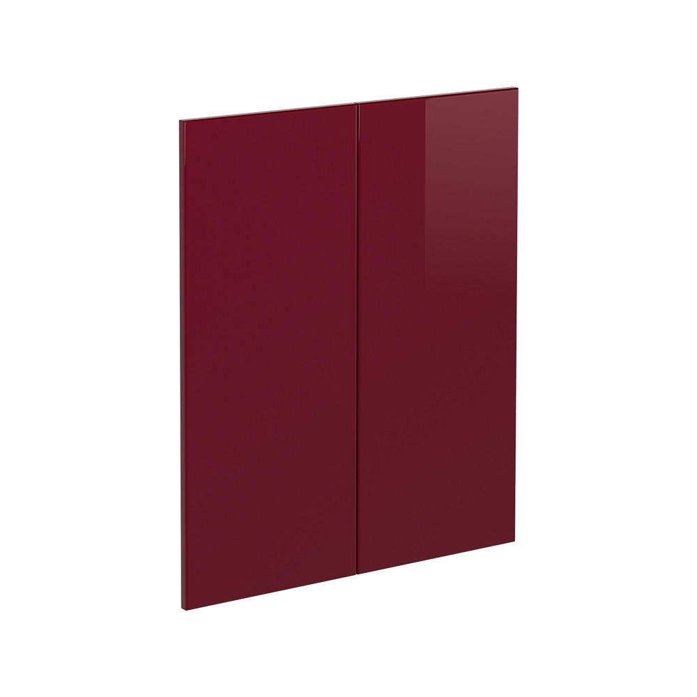 KÜCHENFRONT R-Line Rot Hochglanz 59.2 x 71.3 cm Möbelfront für den Unterschrank - Rot, Holzwerkstoff (59.2/71.3/1.6cm) - Vicco
