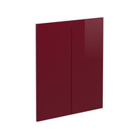 KÜCHENFRONT R-Line Rot Hochglanz 59.2 x 71.3 cm Möbelfront für den Unterschrank - Rot, Holzwerkstoff (59.2/71.3/1.6cm) - Vicco