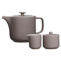 TEEZUBEHÖR SET Jasper Taupe - Taupe, Keramik (0.001L) - Ritzenhoff Breker