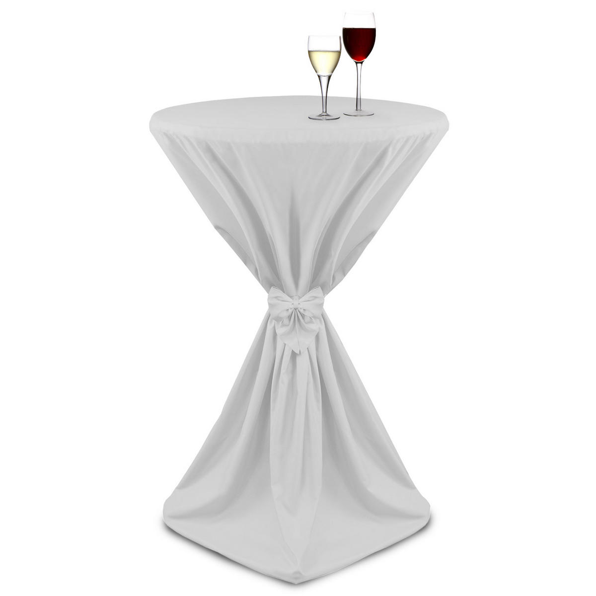 STEHTISCHHUSSE Guilia Ø 70 cm Weiß - Weiß, Textil (70/120cm)