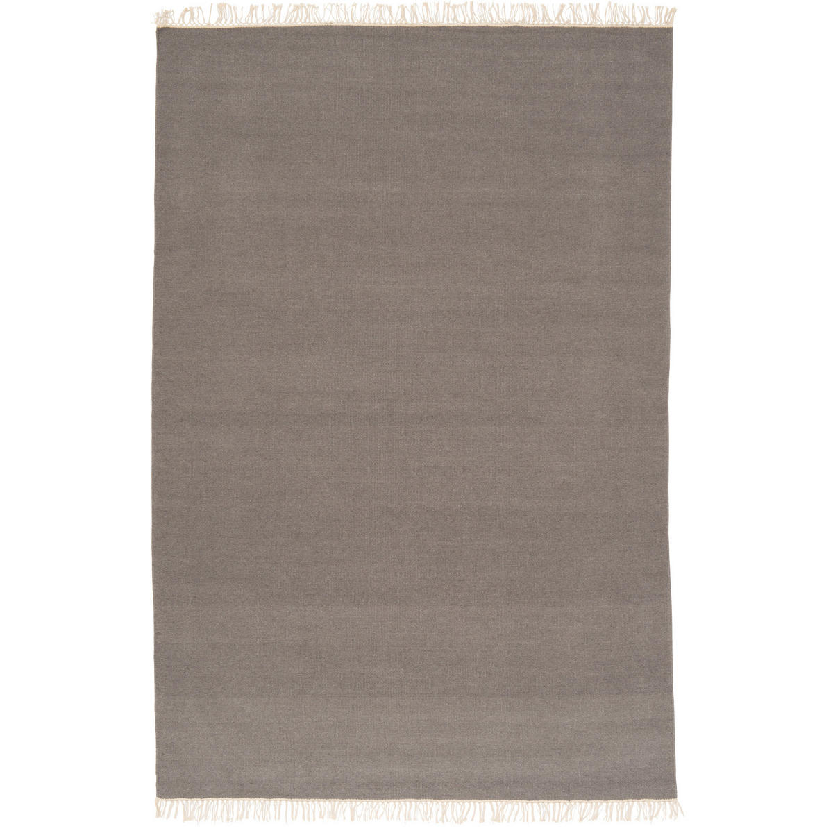 WOLLE NATUR TEPPICH KELIM MILA - Anthrazit, Textil (120/180cm) - Pergamon