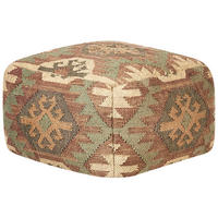 POUF Cumbum 50/50/30 cm - Multicolor, Naturmaterialien (50/30/50cm) - Beliani
