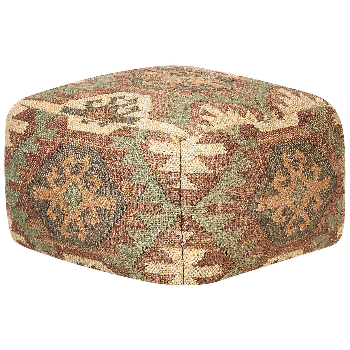 POUF Cumbum 50/50/30 cm - Multicolor, Naturmaterialien (50/30/50cm) - Beliani
