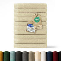 GÄSTETUCH 10er-Set, 10x Gästetuch 30/30 cm, Sandfarben - Beige, Textil (30/30cm) - Blumtal