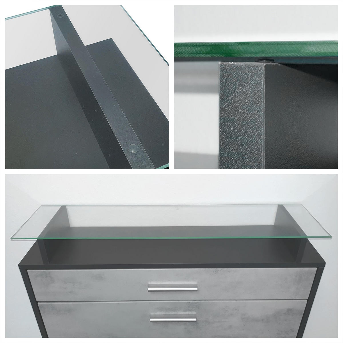 GARDEROBE Malea Front in Schwarz Hochglanz - Schwarz Hochglanz, Holzwerkstoff (180/180/23cm) - Vladon