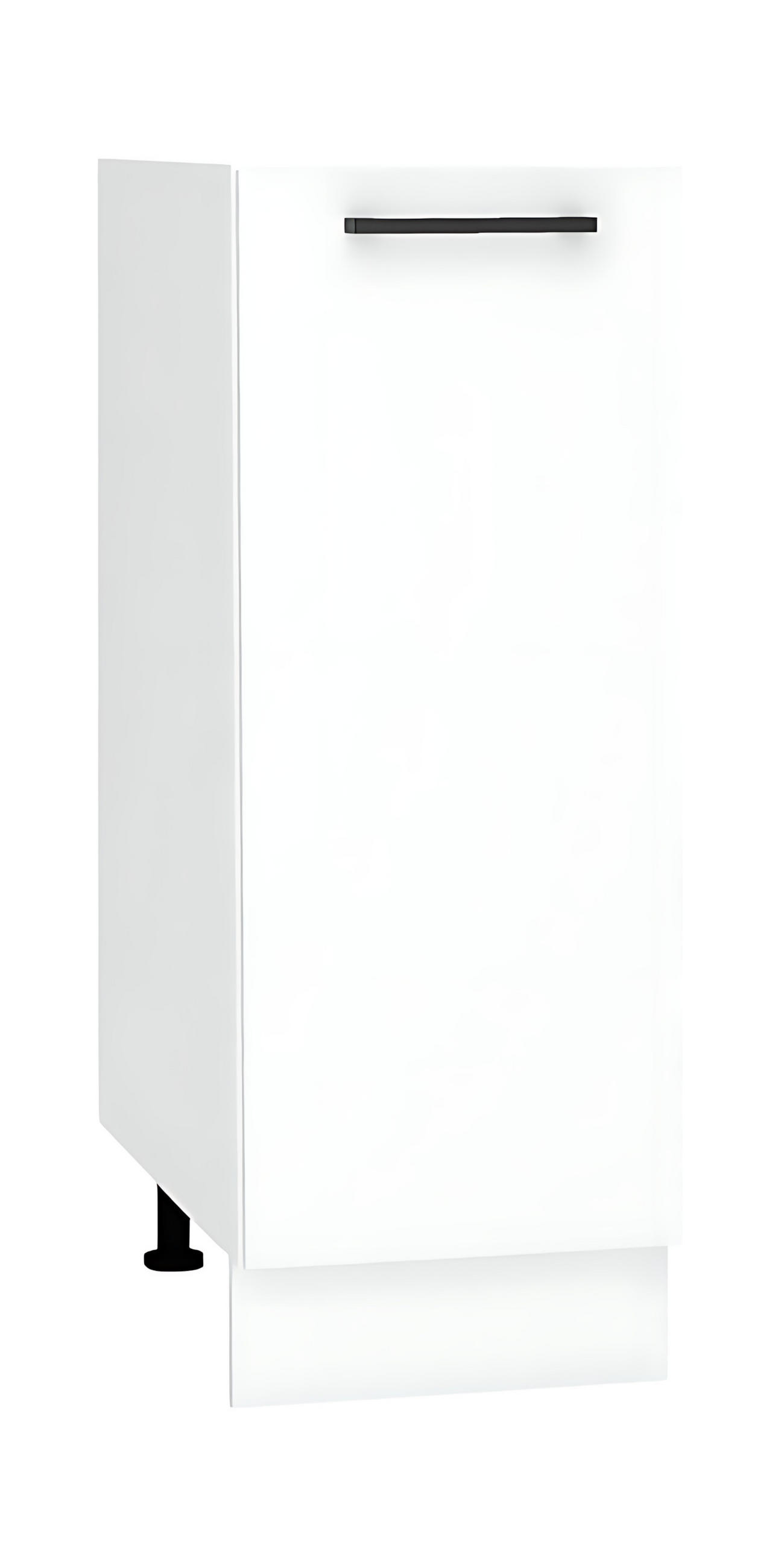 UNTERSCHRANK D30 P/L - Morvex - Funktionales Küchenelement - Weiß, Holz/Metall (30/82/52.4cm) - ROYAL24_MARKT