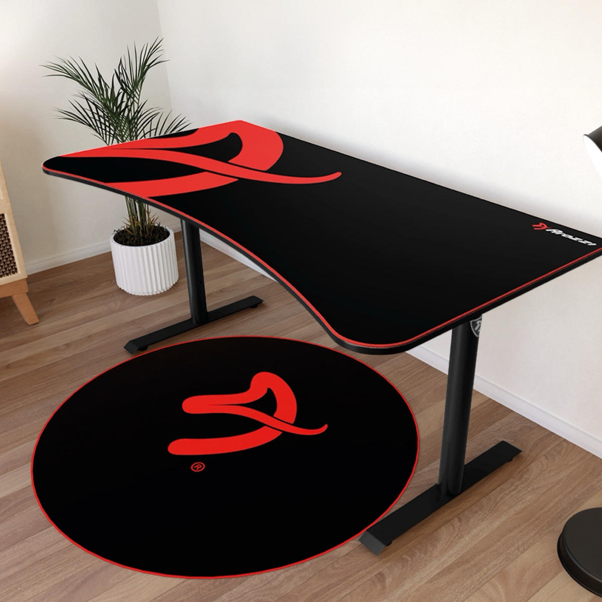 GAMINGTISCH Arena 160/82/71-81 cm Schwarz - Schwarz, Metall (82/160/71cm) - Arozzi