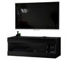 HÄNGEBOARD TV TIVOLI RTV2 Offener Raum Schwarz + Schwarz - Schwarz, Glas/Holzwerkstoff (100/36/35cm) - Komodee