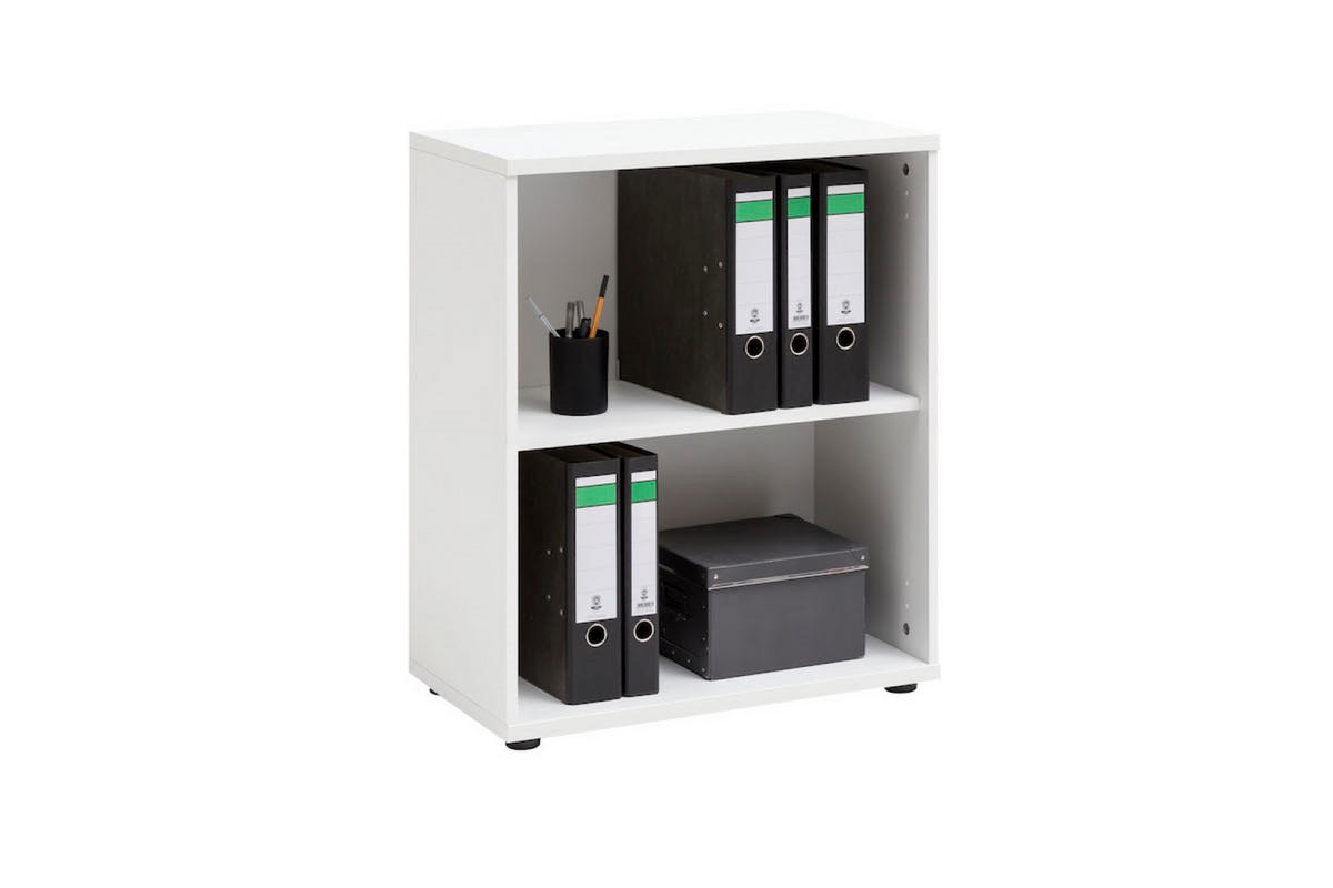 AKTENREGAL TigerSmall 77x65x34 cm 2 Fächern Weiß - Weiß, Holz (65/77/34cm) - PROREGAL