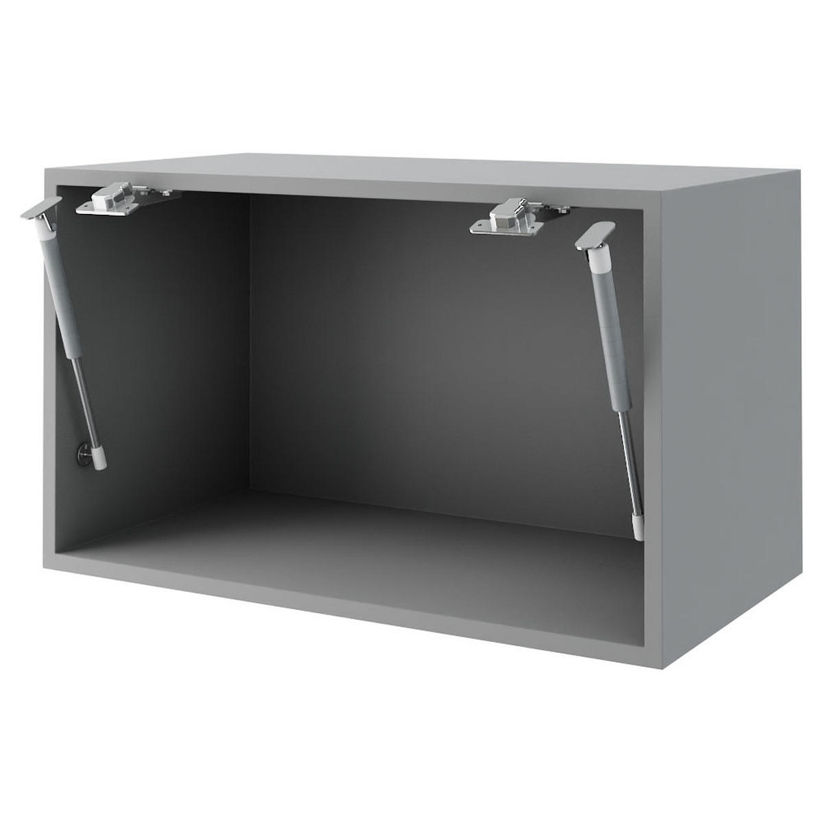 KLAPPHÄNGESCHRANK Essen W4BS/60/LAM Schwarz Hochglanz / Grau Matt 60 / 32,5 / 36cm - Schwarz Hochglanz/Schwarz, Holz/Holzwerkstoff (60/36/32.5cm) - Feldmann-Wohnen