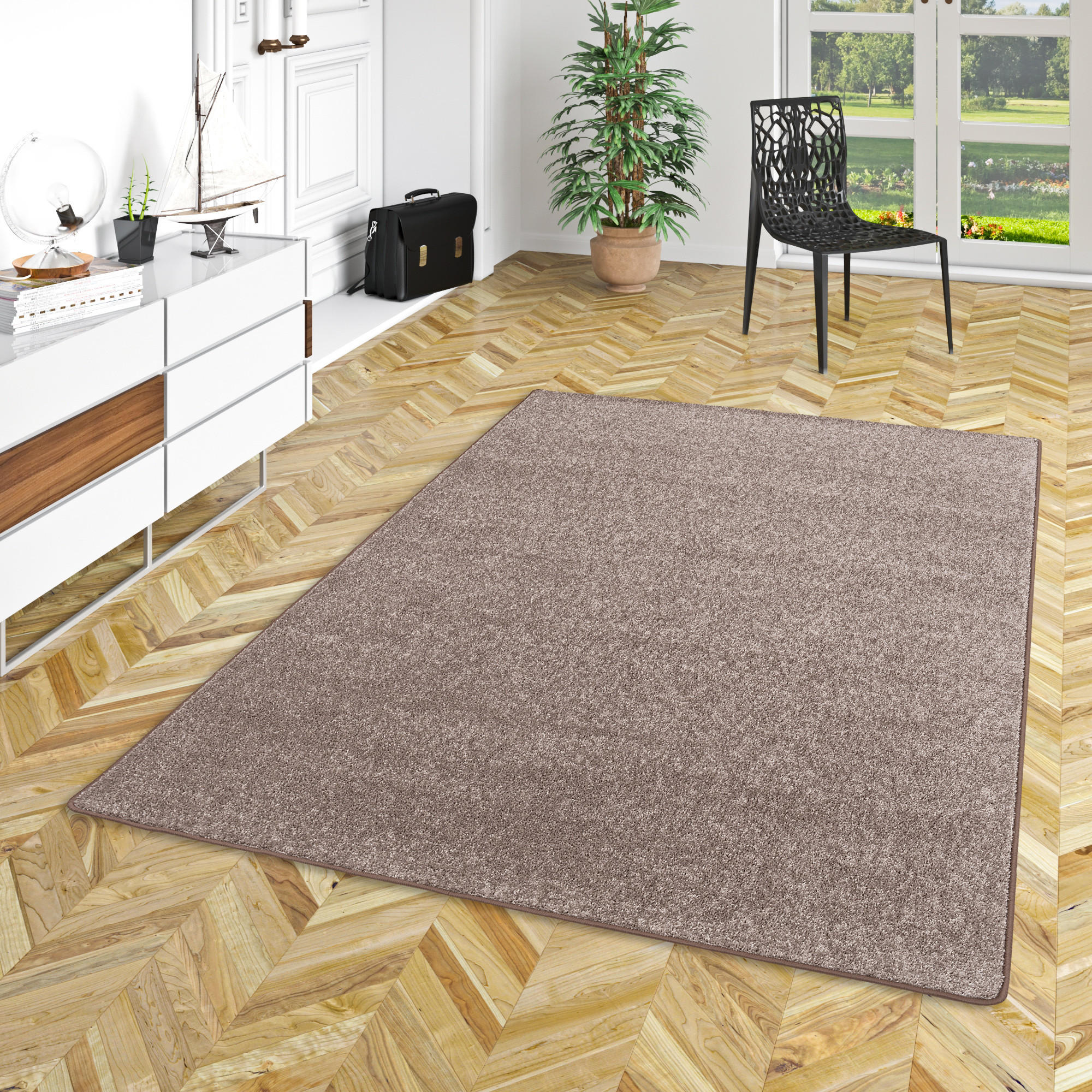 HOCHFLOR LANGFLOR TEPPICH COTTAGE - Taupe, Textil (160/240cm) - Snapstyle
