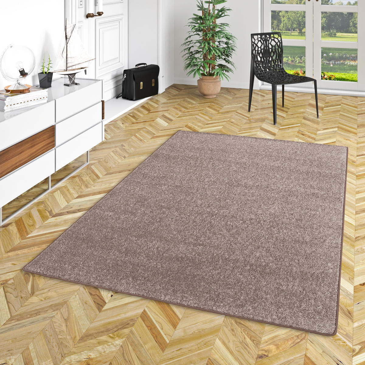 HOCHFLOR LANGFLOR TEPPICH COTTAGE - Taupe, Textil (100/200cm) - Snapstyle