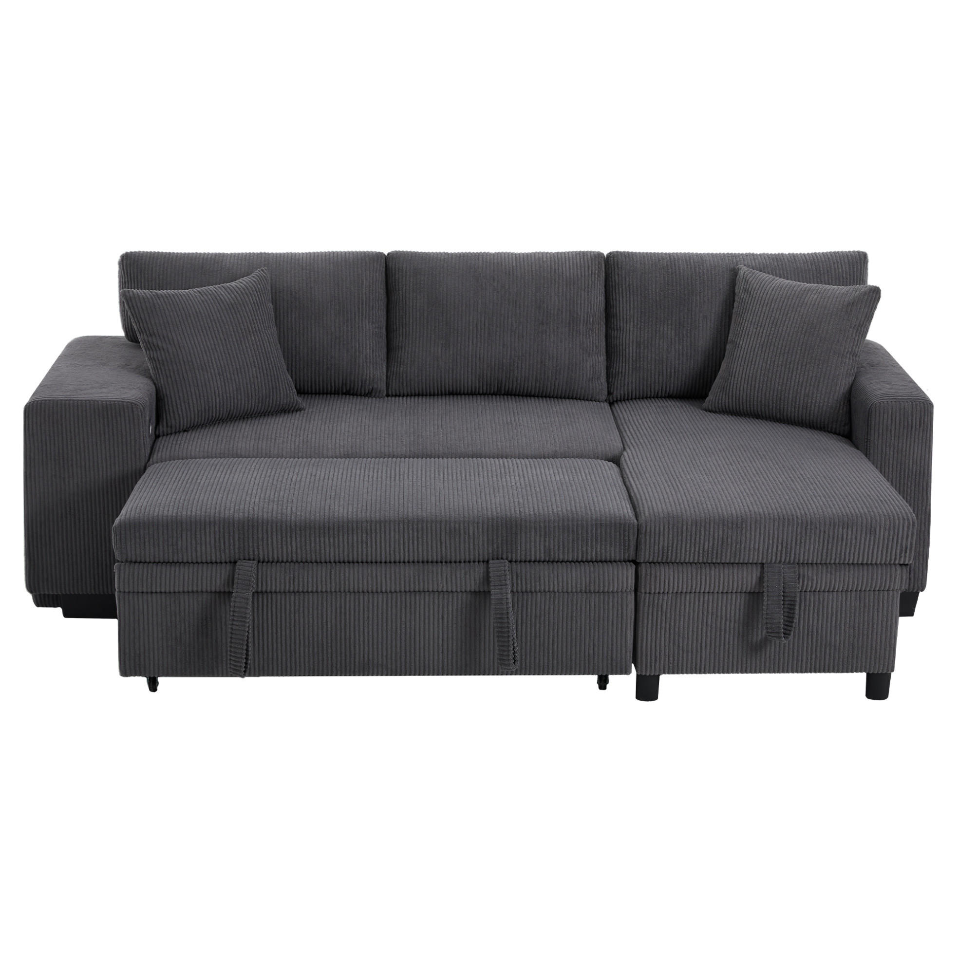 Meubliv Schlafsofa Grau 231x131.5 cm