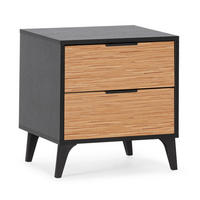 NACHTTISCH Denis, Schwarz/Holz - Schwarz, Holzwerkstoff/Kunststoff (45/48/40cm) - VS Venta-stock