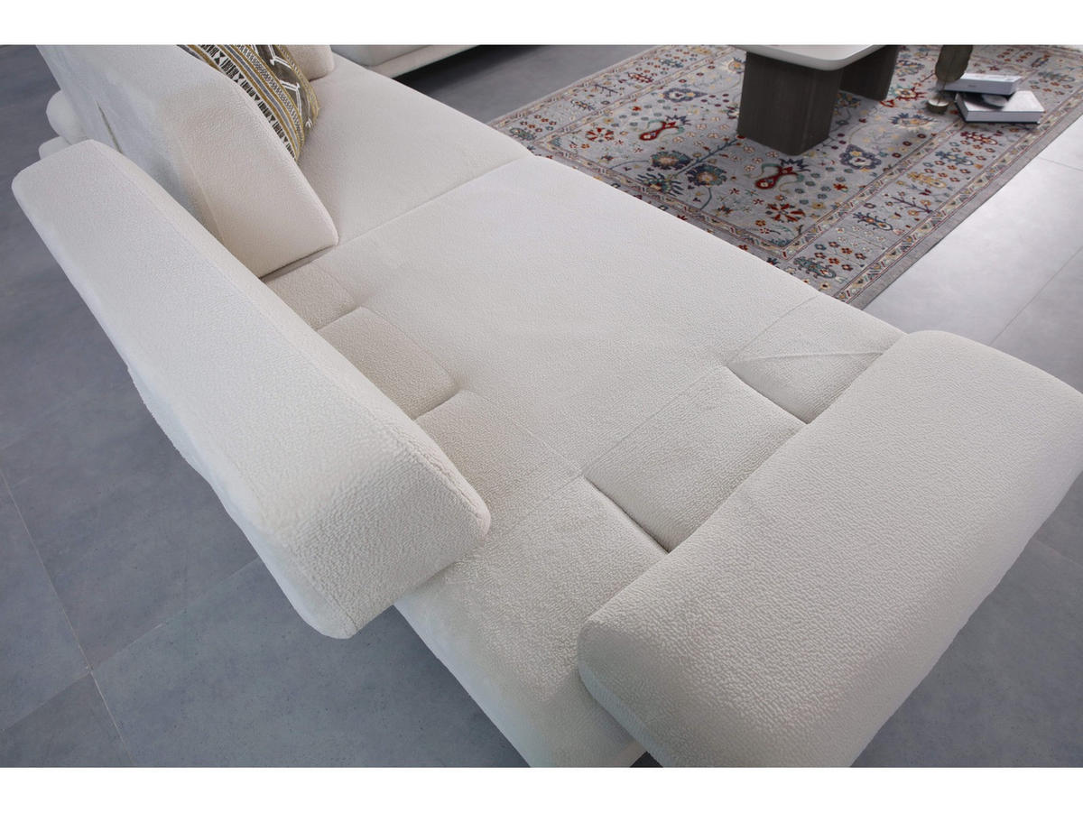 2-SITZER Sofa ELANORA, Creme - Creme, Kunststoff/Textil (190/84/103cm) - Villa Möbel