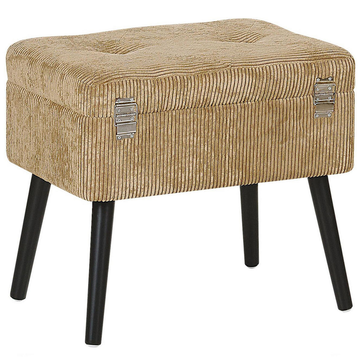 HOCKER Mallard 36/52/46 cm - Beige, Textil (52/46/36cm) - Beliani