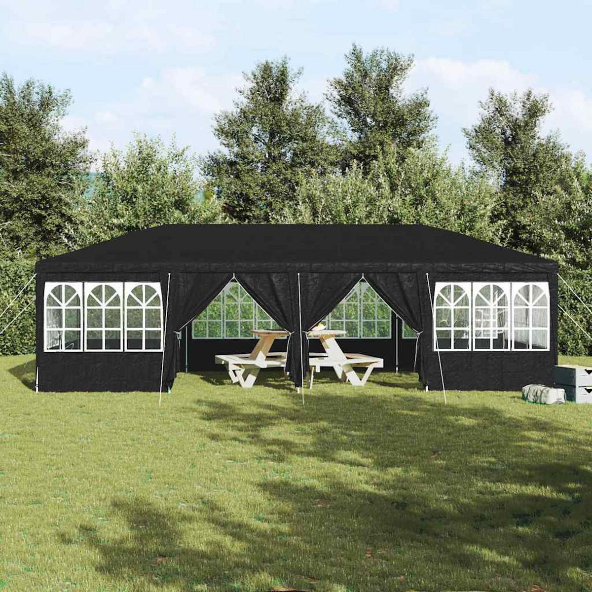 PARTY-ZELT Anthrazit 800/400/266 Cm Polyethylen - Anthrazit, Kunststoff (400/266/800cm) - vidaXL