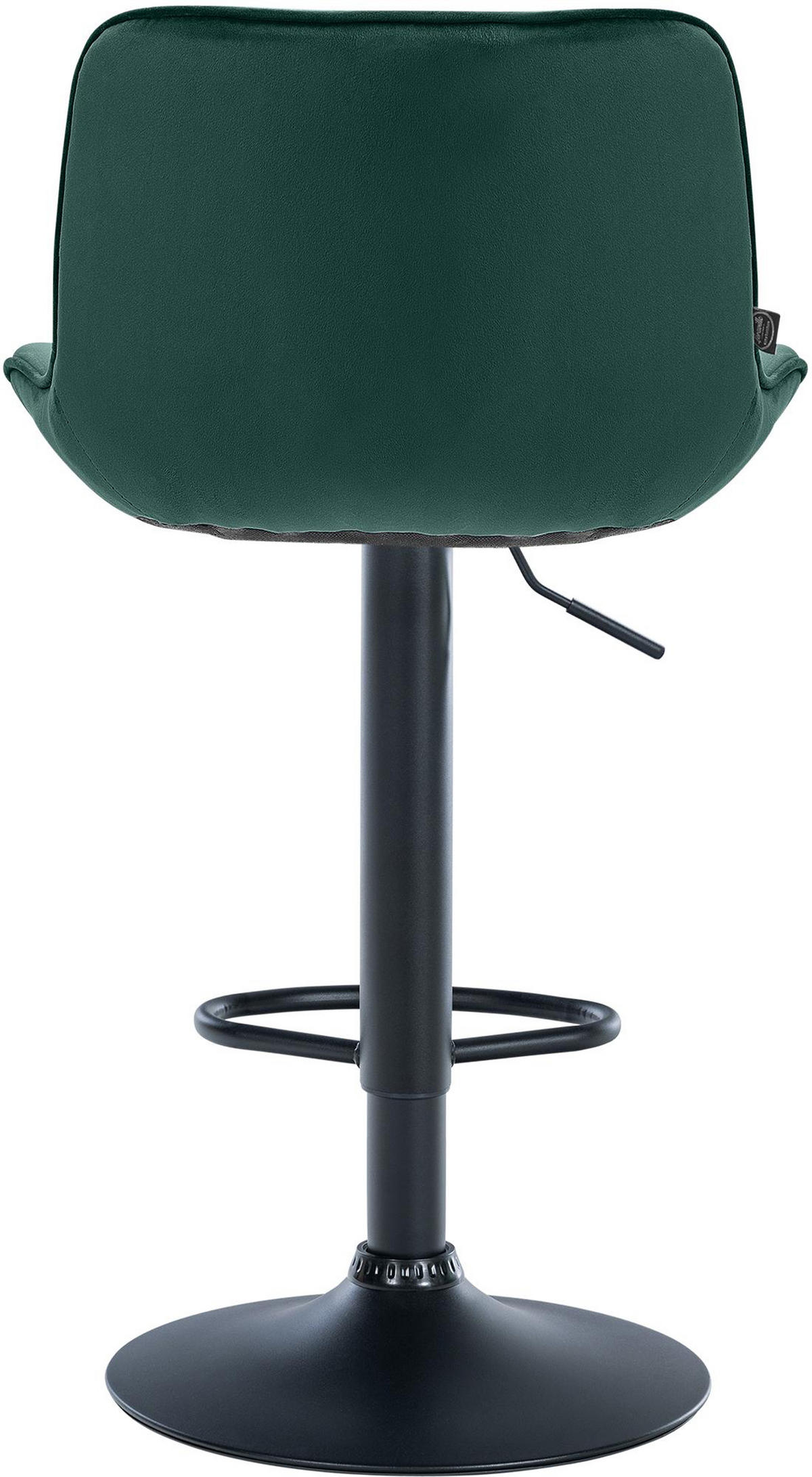 BARHOCKER 2er Set Vulcano Samt schwarz grün - Schwarz/Grün, Textil/Metall (49/106/51cm) - TPFLiving