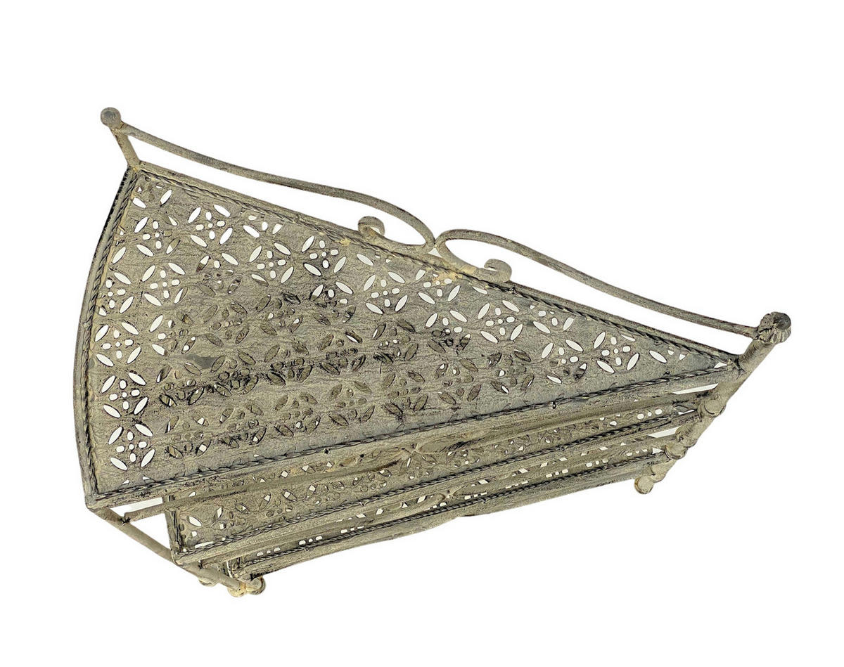 BLUMENTREPPE 3 Ablagen Metall Grau 55/75/63 cm - Grau, Metall (55/1/75cm) - DanDiBo