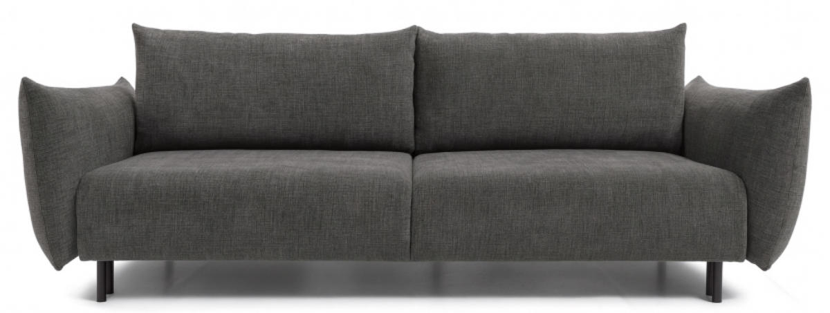 SOFA 3-SITZER Grau ADA Mit Schlaffunktion Und Bettkasten Chenille - Grau, Textil (240/90/108cm) - Sepro Meble