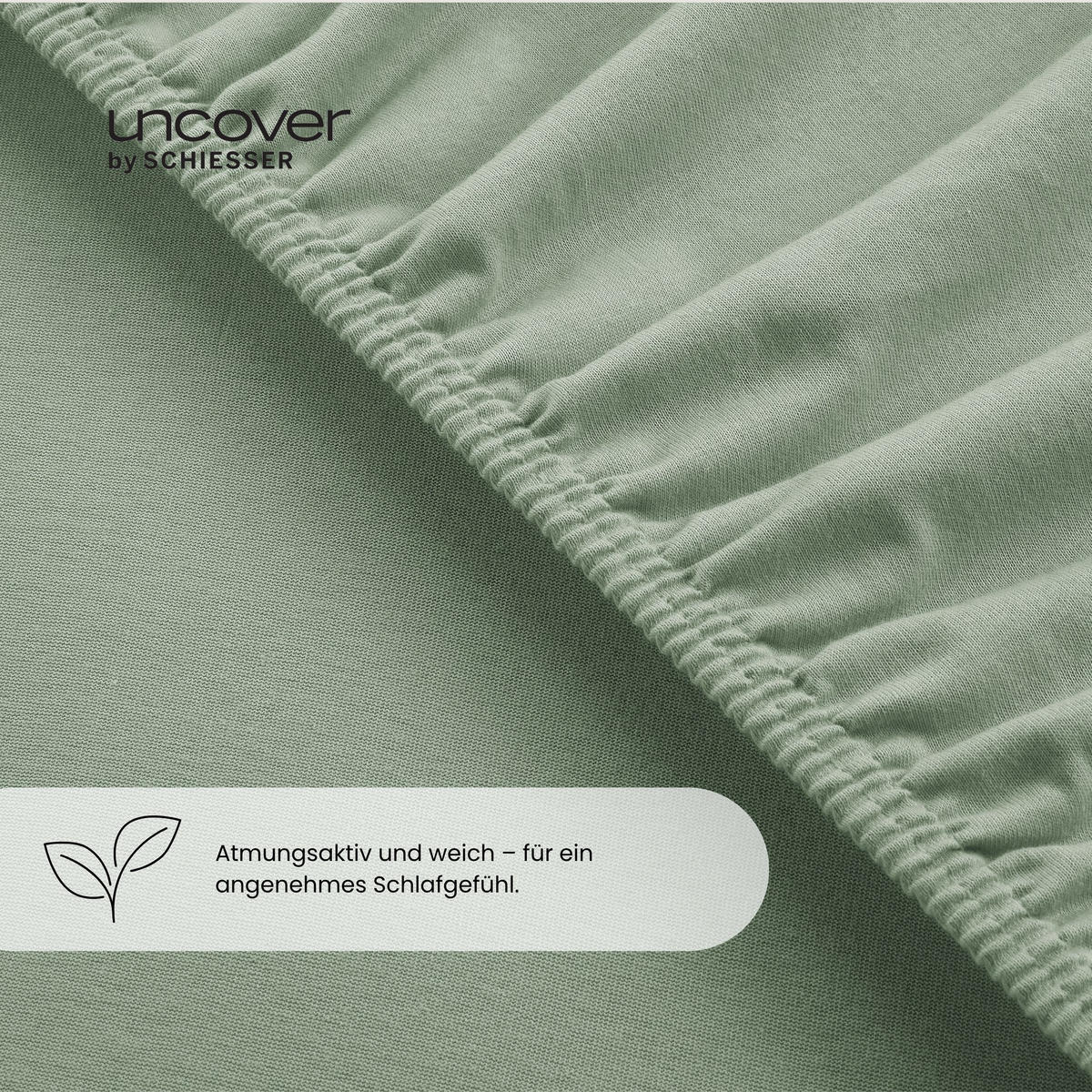 SPANNBETTLAKEN New Jersey - 100% Baumwolle - 150x200 cm - Hellgrün - Hellgrün, Textil (150/200cm) - Uncover by Schiesser
