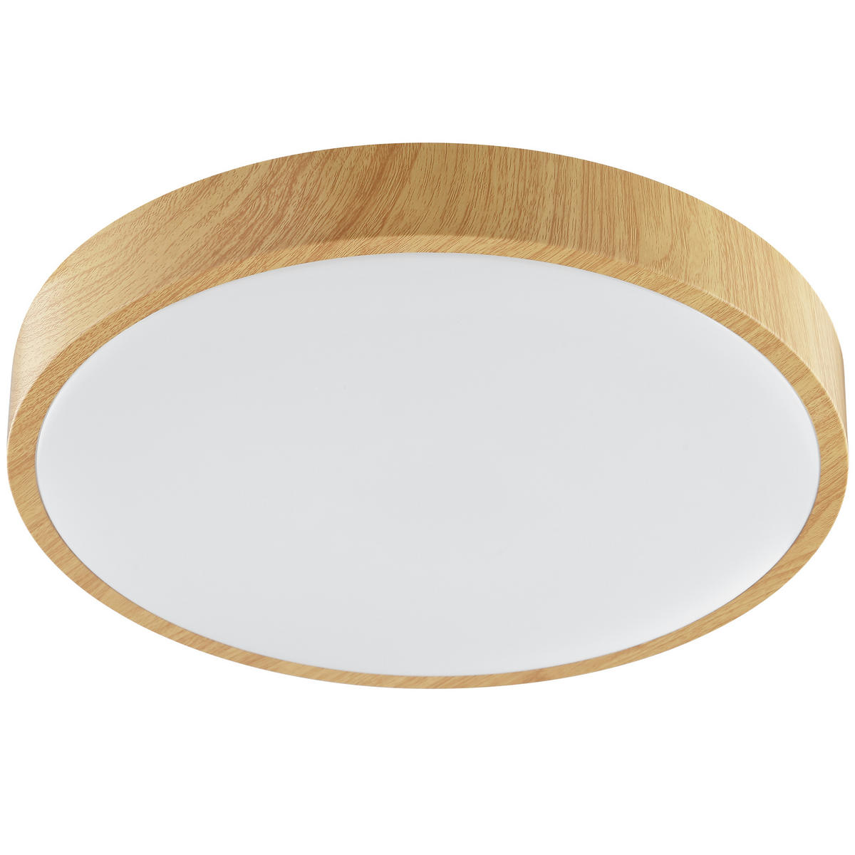 LED DECKENLEUCHTE Teranon Holz hell/Weiß 38,5/38,5/8 cm - Multicolor, Kunststoff (38.5/38.5/8cm) - Brilliant