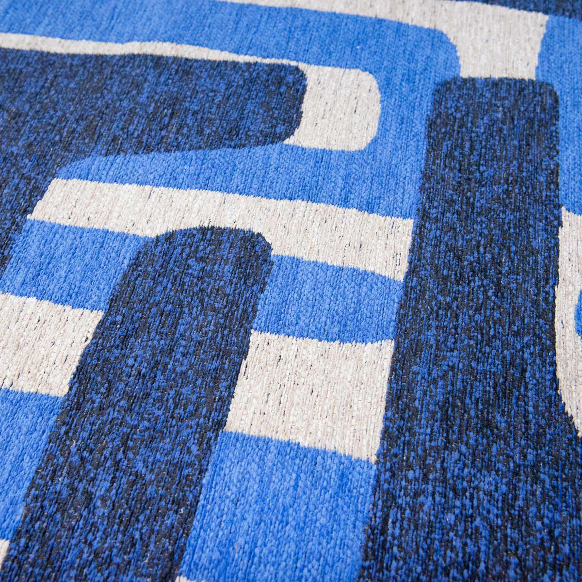 TEPPICH In-/Outdoor Flachgewebe BLUE LINES Blau 80x250 cm - Blau, Textil (80/250cm) - Novatrend