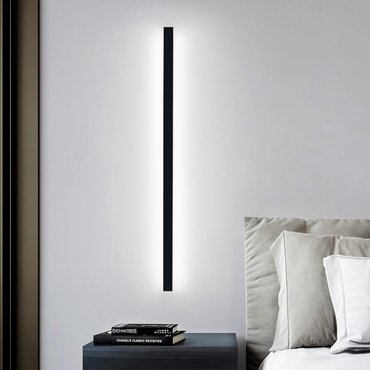 LED WANDLEUCHTE Martina - Schwarz, Metall (4/3/100cm) - Nettlife