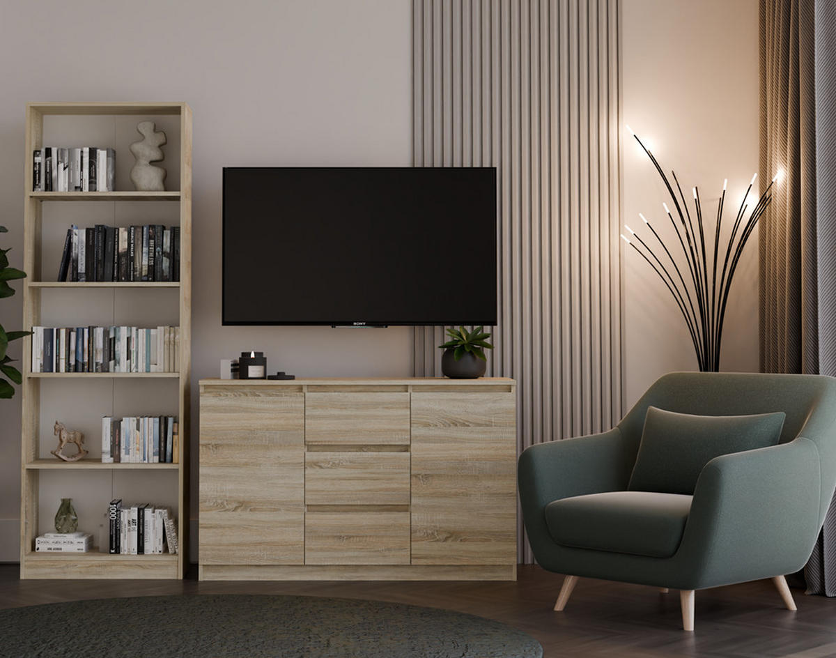 KOMMODE Sonoma Eiche 120/75/40 - Sonoma Eiche, Holzwerkstoff (120/75/40cm) - RAUMHIRSCH FURNITURE