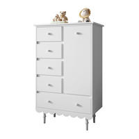HOCHKOMMODE BABUSHKA mit Schubladen, Weiß - Weiß, Holzwerkstoff (84/140/50cm)