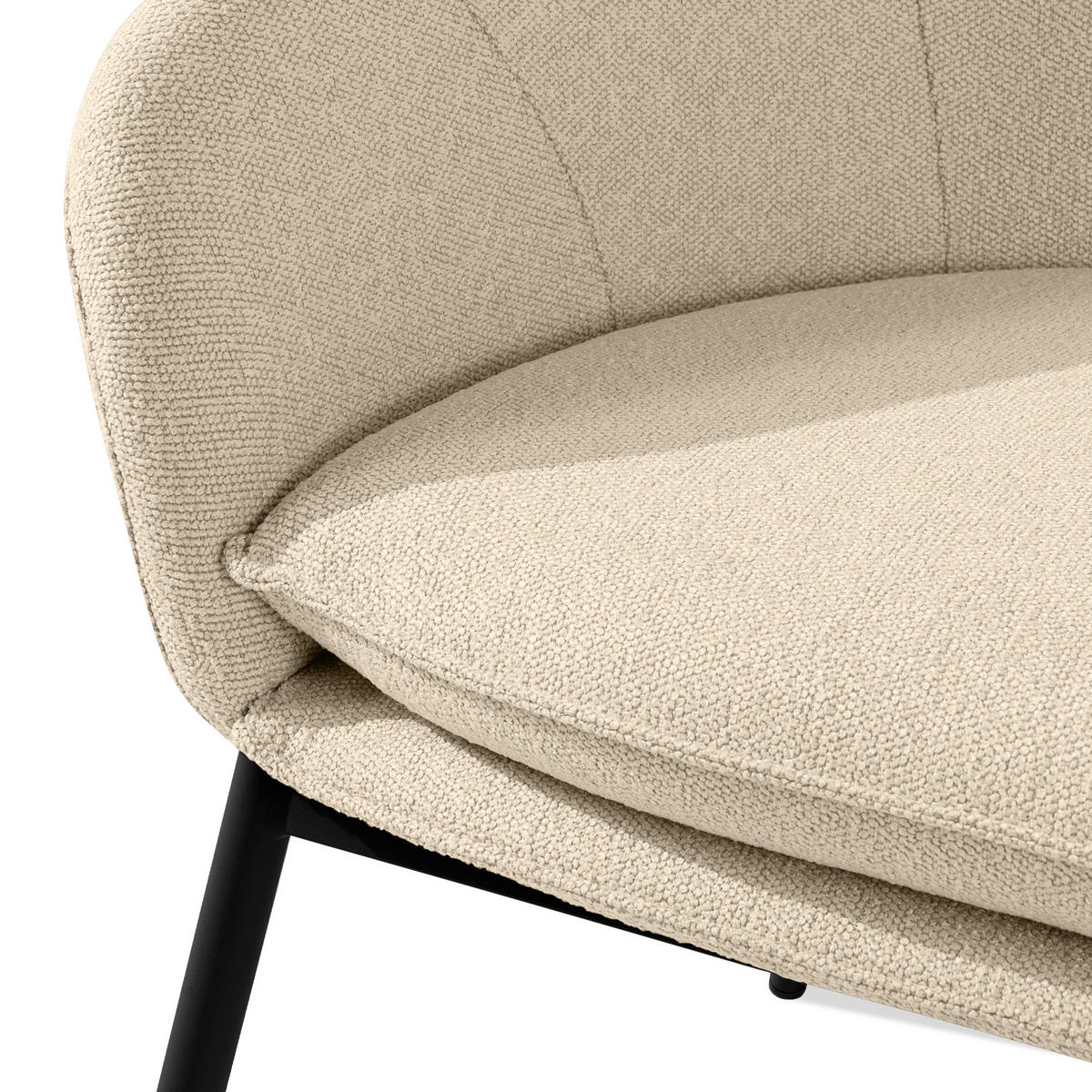 GARTENSOFA SOLIS - Creme, Textil/Metall (118/76/66cm) - KONSIMO®